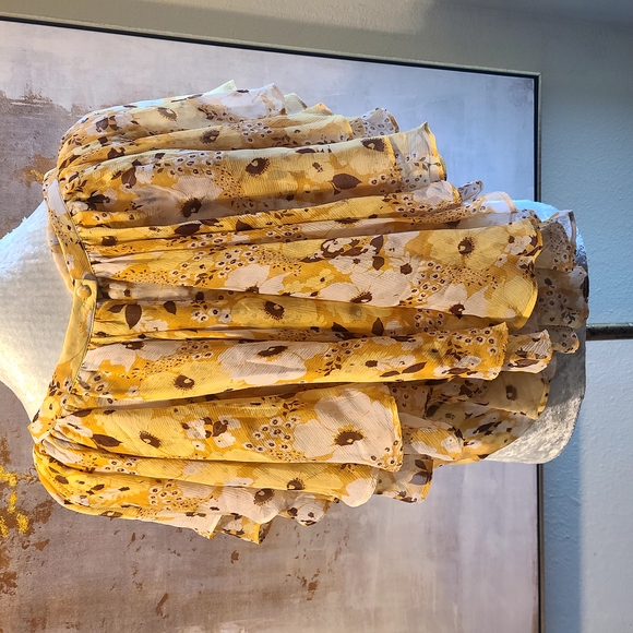 Joie Yellow Ruffled Crop Blouse - Picture 5 of 13